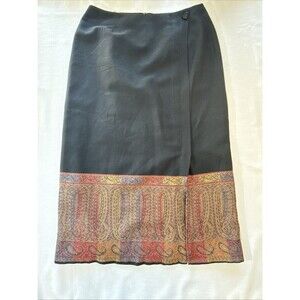 Vintage Preswick & Moore Maxi Lined Pencil Skirt Side Slit  Size 16